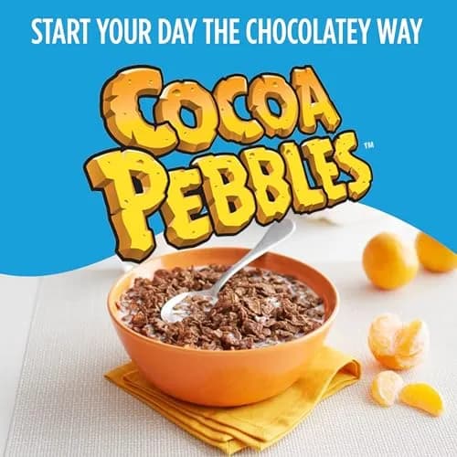 Pebbles Cocoa Chocolate Breakfast Cereal Cups, Gluten Free, 2 oz (56g) | Pack of 12 thumbnail 3