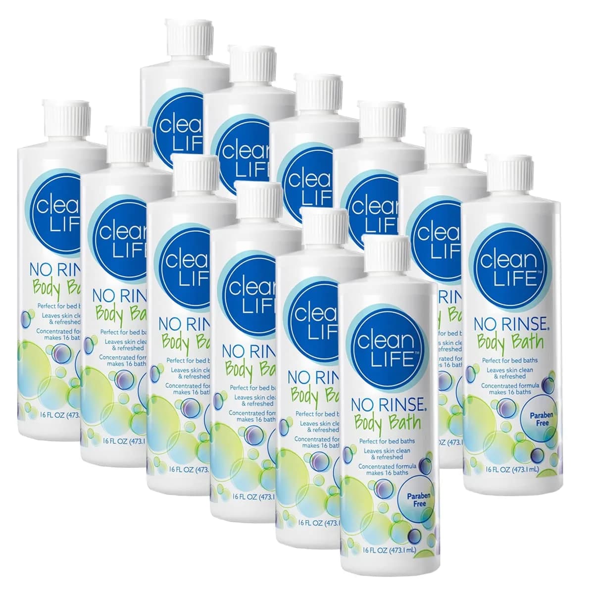 No-Rinse Body Bath 16 fl oz | Gentle, Concentrated Liquid for Post-Surgery & Elderly Care