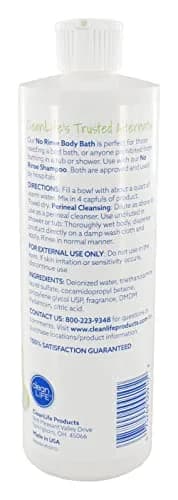 No-Rinse Body Bath 16 fl oz | Gentle, Concentrated Liquid for Post-Surgery & Elderly Care thumbnail 5