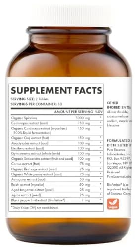 PURE ESSENCE LABS Energy Plus 120 Tablets | Caffeine-Free Herbal Energy & Focus Supplement thumbnail 2