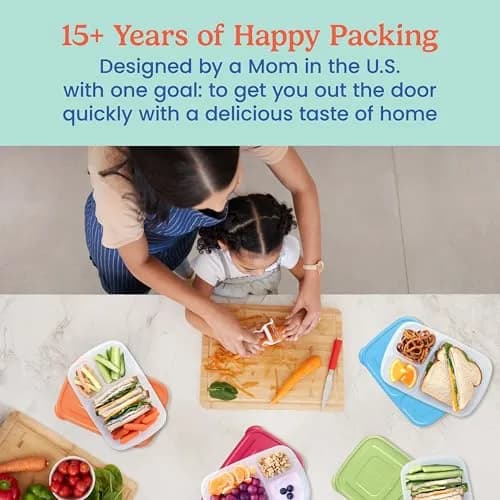 Bentgo Easyboxes - Stackable 3-Compartment Lunch Boxes 5 cups | Reusable BPA-Free Containers for Kids & Adults thumbnail 4