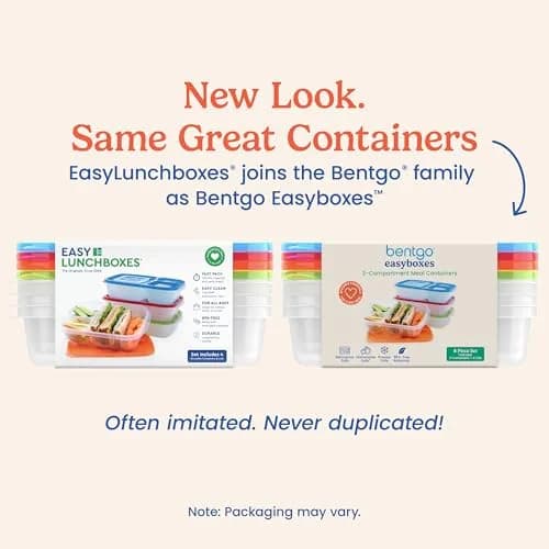 Bentgo Easyboxes - Stackable 3-Compartment Lunch Boxes 5 cups | Reusable BPA-Free Containers for Kids & Adults thumbnail 5