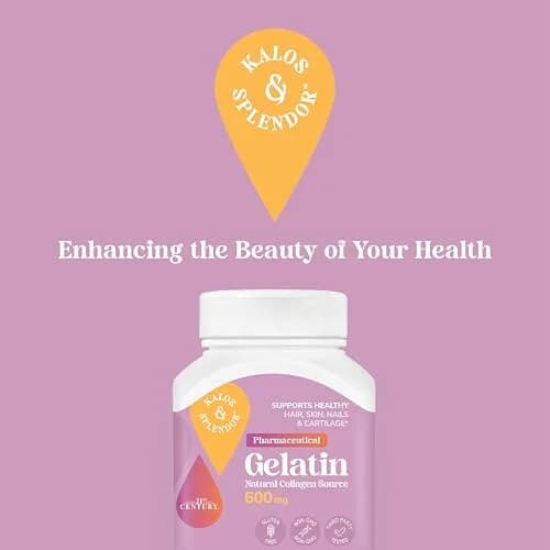 21st Century Gelatin 600mg Capsules 100 Count | Supports Hair, Skin, Nails & Cartilage thumbnail 8