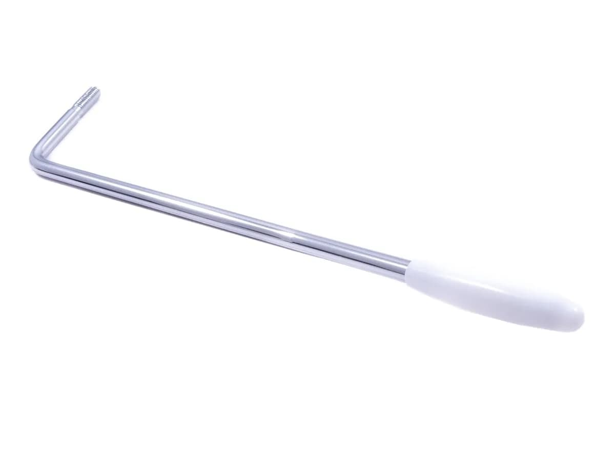 Fender Tremolo Arm for Mexican Standard Stratocaster with Knob | Chrome Finish — White