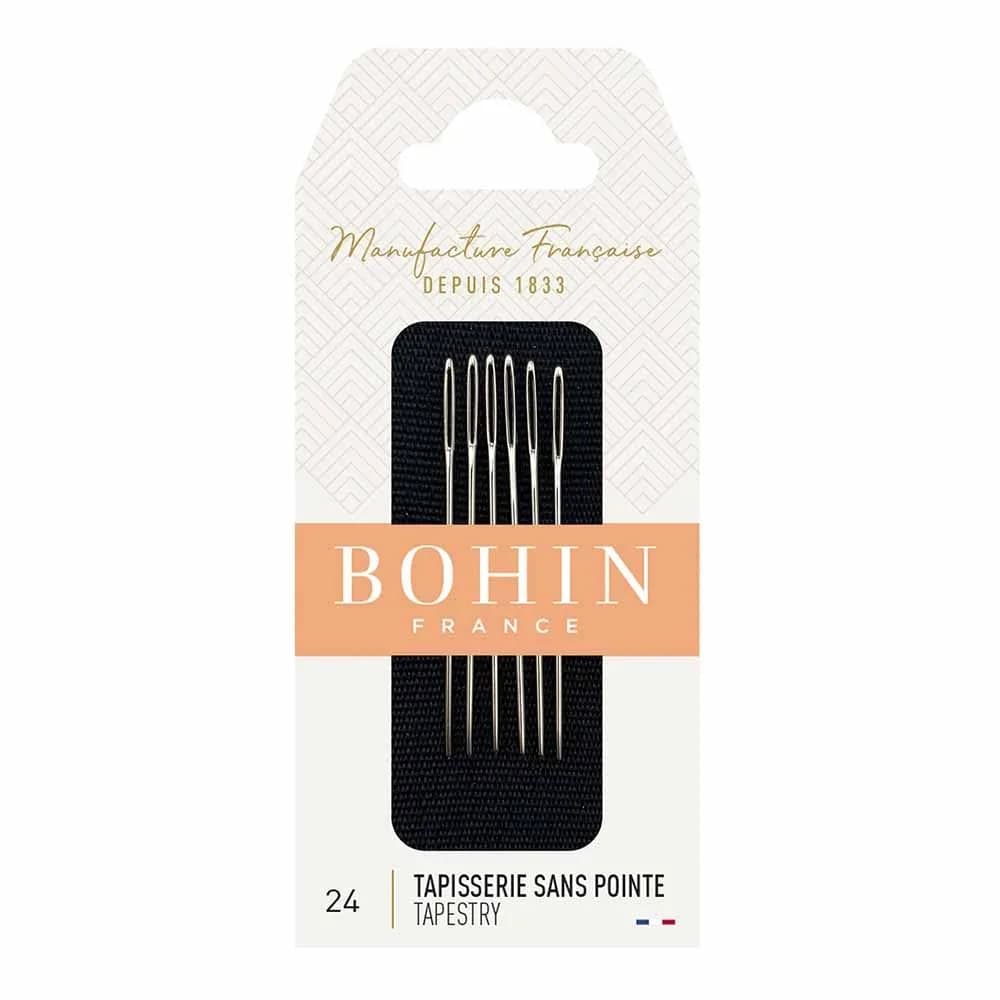Bohin Tapestry Hand Needles Size 24 | Blunt Point for Canvas - main product image