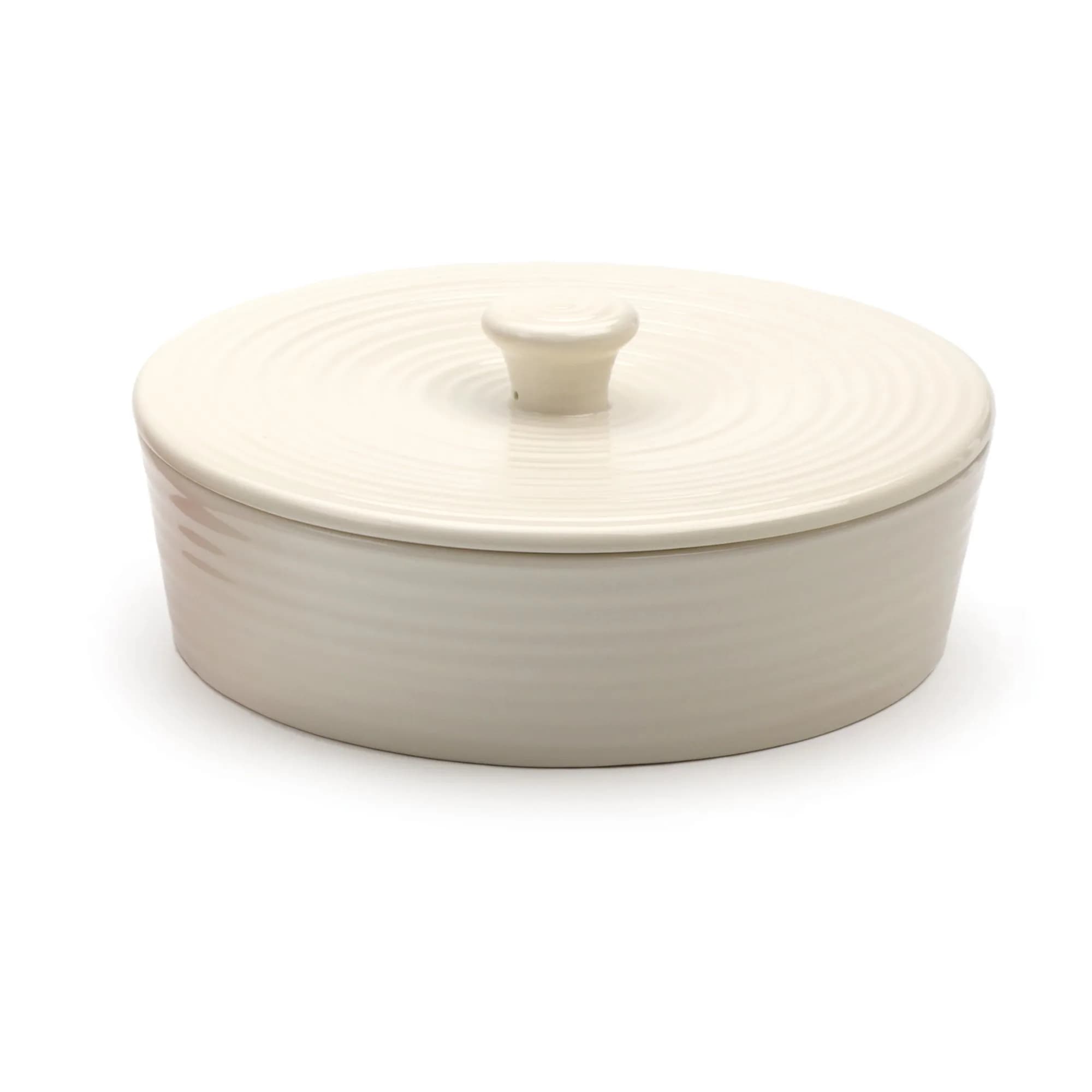 RSVP International Stoneware Tortilla Warmer & Server with Lid | Microwave & Oven Safe, 8.5" Diameter - main product image