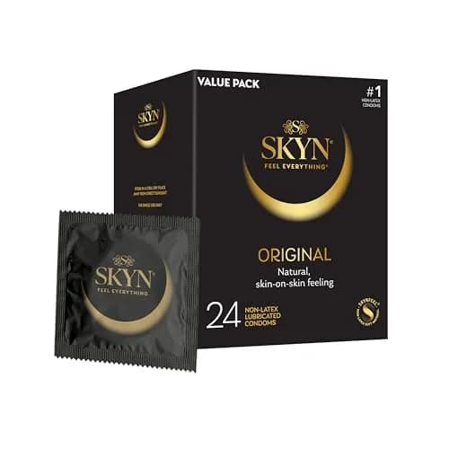 SKYN Original Condoms, 24 Count (Pack of 1) | Latex-Free Polyisoprene Condoms for Enhanced Experience thumbnail 1