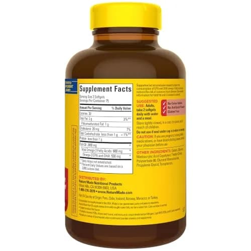 Nature Made Burp Less Fish Oil Omega 3 1000mg Softgels 150 Count thumbnail 7