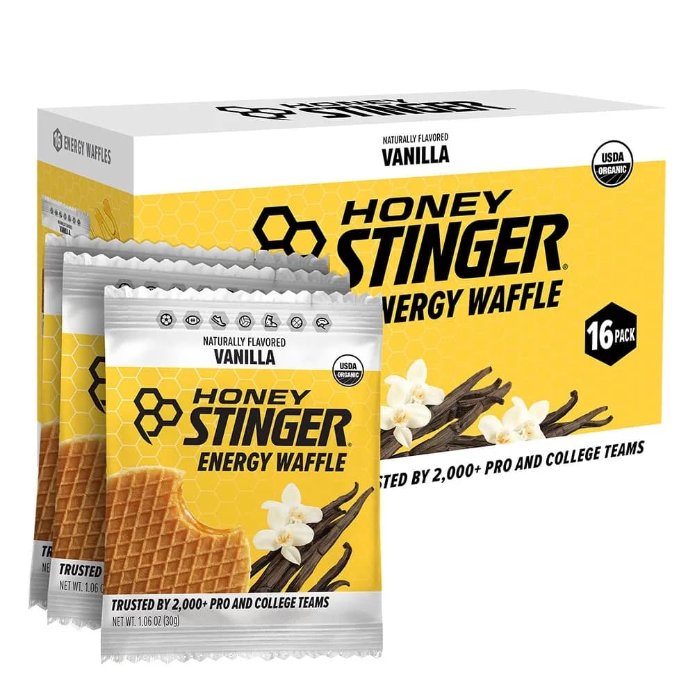Honey Stinger Organic Vanilla Waffle Energy Stroopwafel 16 Count (16.96 oz) | USDA Organic Energy Snack