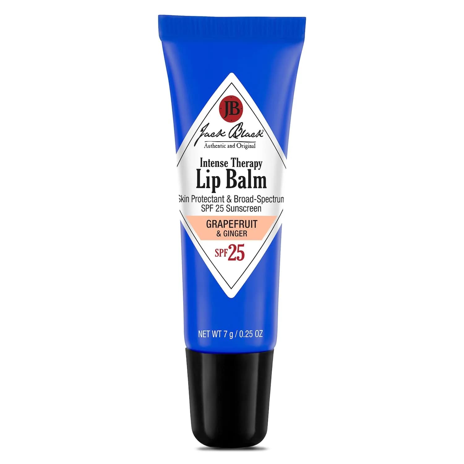 Jack Black Intense Therapy Lip Balm SPF 25 Grapefruit & Ginger 7g (0.25 Oz) | Broad-Spectrum Sun Protection