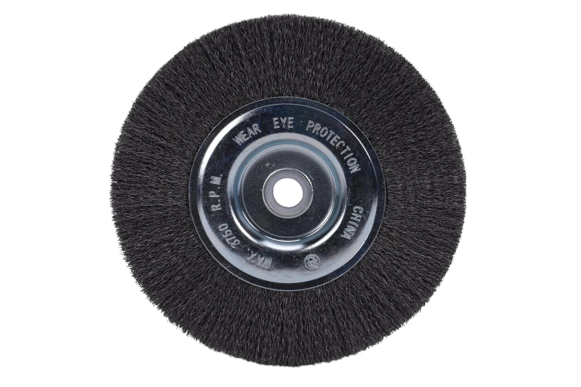 Century Drill & Tool 76864 Wide Face 6" Crimped Wire Wheel for Bench Grinder — 6" Fine