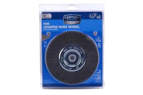 Century Drill & Tool 76863 Bench Grinder Wire Wheel, 6" Fine & Crimped | Rust-Resistant Carbon Steel Wire thumbnail 5