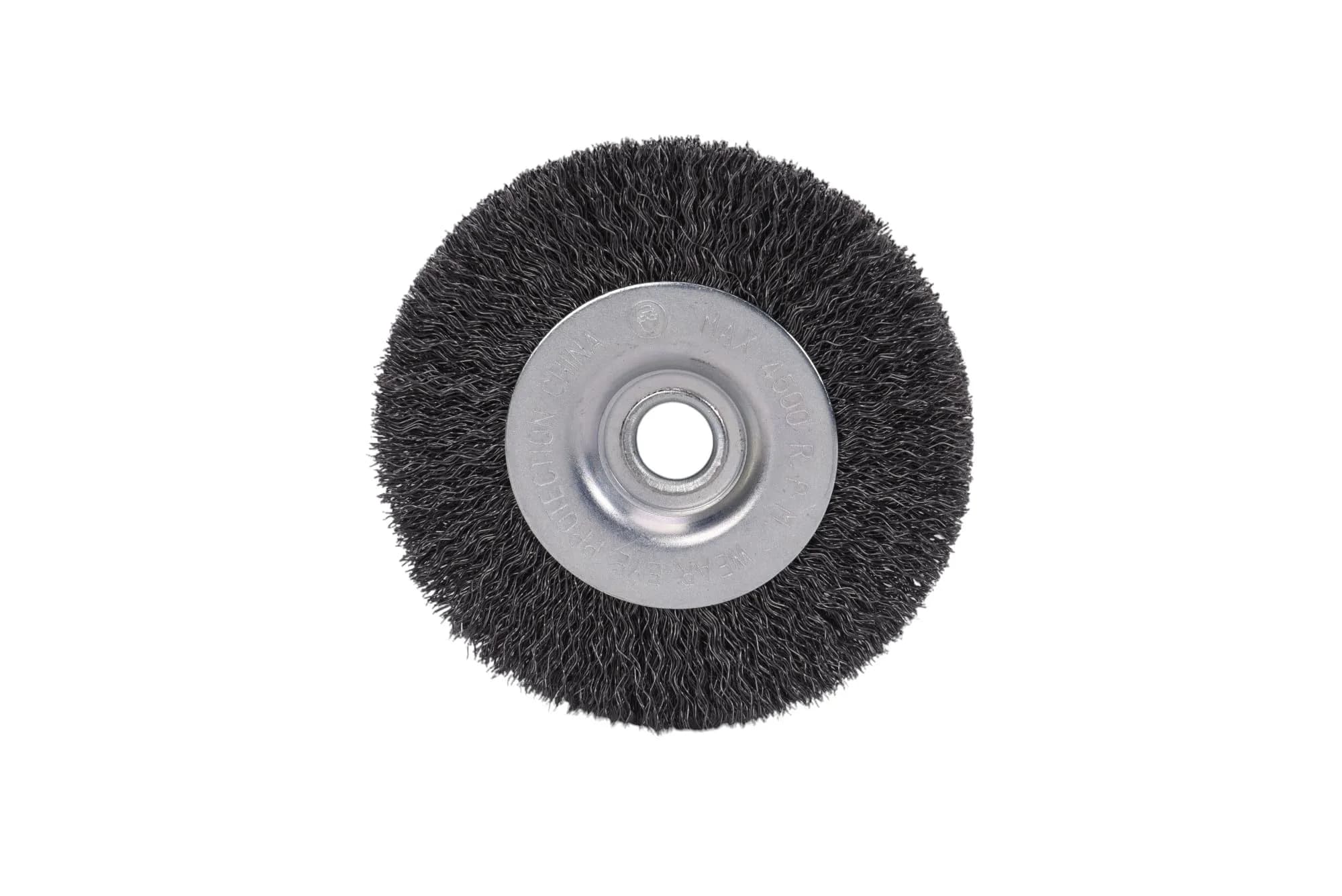 Century Drill & Tool 76864 Wide Face 6" Crimped Wire Wheel for Bench Grinder — 4" Coarse