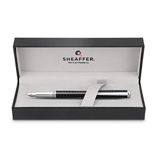 Sheaffer Intensity Carbon Fiber Fountain Pen with Chrome-Plated Trim and Medium Nib, 39g (1.38 oz) | Smooth Ink Flow thumbnail 3