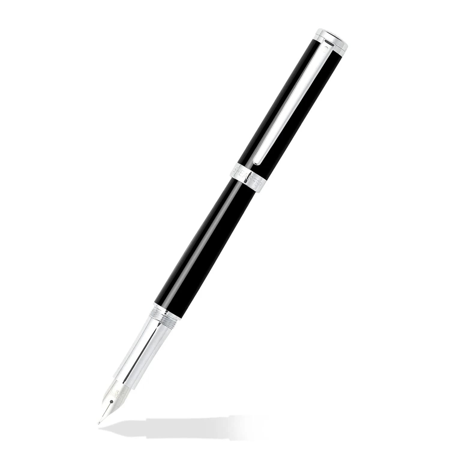 Sheaffer Intensity Engraved Chrome Ballpoint Pen with Chrome Cap and Trim | Classic & Contemporary Design — Onyx Fountain Pen
