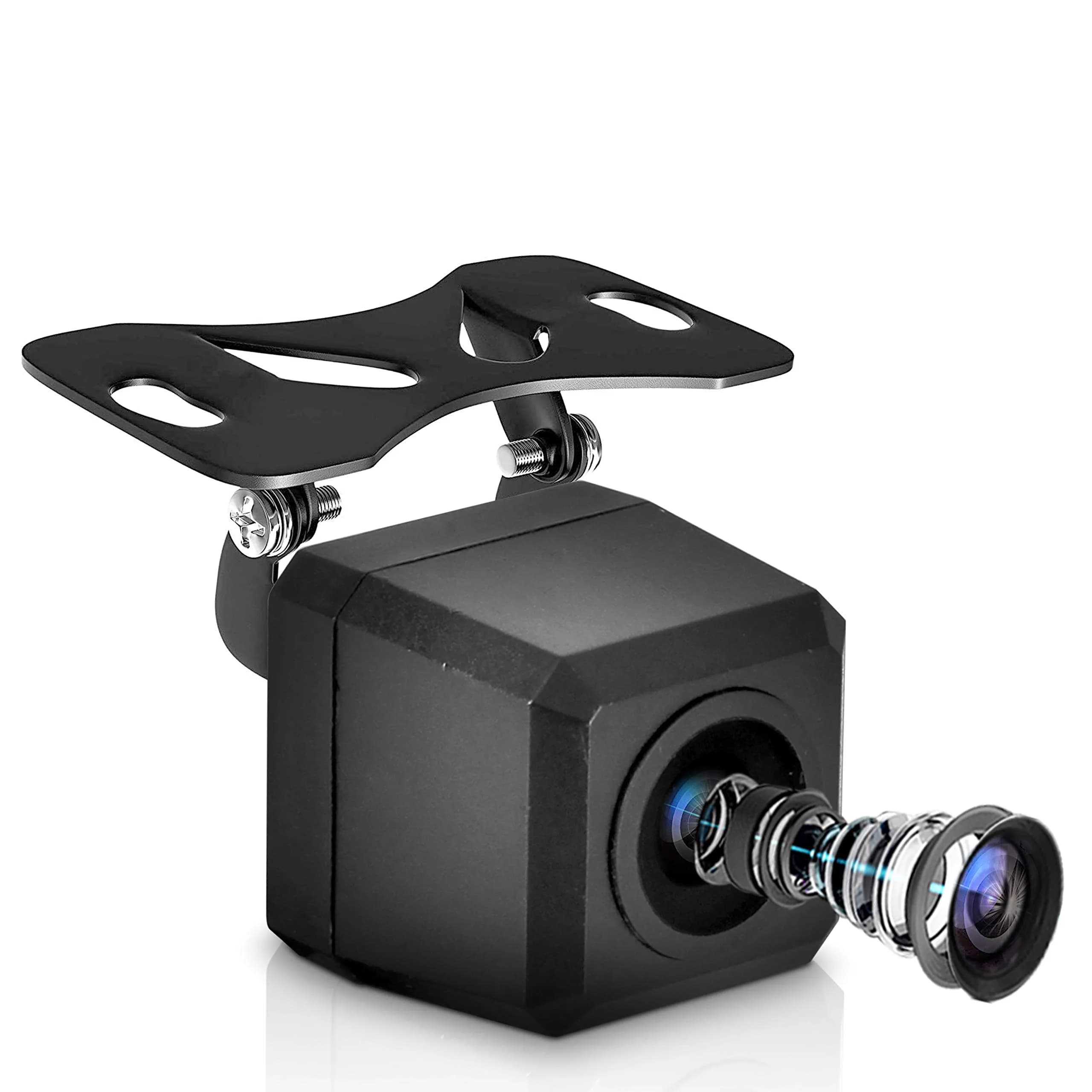 Pyle Universal Mount Front Rear Camera - Marine Grade Waterproof w/ Night Vision & Distance Lines 170° FOV - main product image