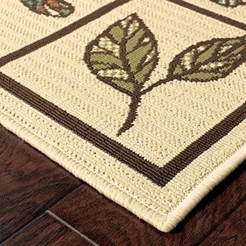 Oriental Weavers Montego Indoor/Outdoor Rug 2'5" x 4'5" Ivory/Brown | Water & Fade Resistant thumbnail 3