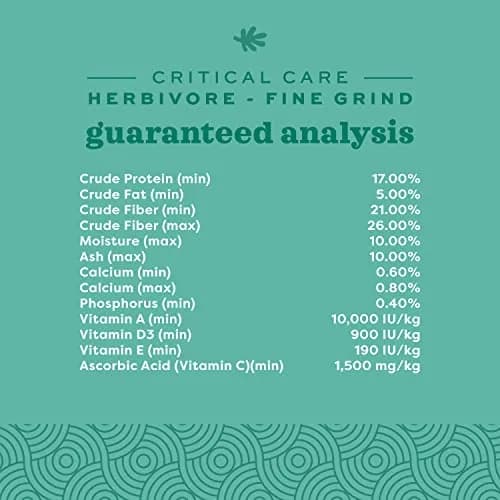 Oxbow Critical Care Herbivore Fine Grind Papaya 100g (3.53 oz) | Veterinary Assist Feeding Formula for Rabbits & Guinea Pigs thumbnail 5