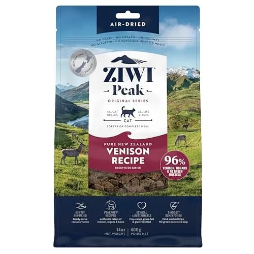 ZIWI Peak Air-Dried Venison Cat Food 400g (14oz) | High Protein, Grain-Free, Novel Protein for Sensitive Stomachs thumbnail 1