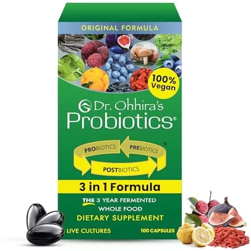 Dr. Ohhira's 3-in-1 Probiotics, Prebiotics & Postbiotics Capsules 100 Count | Supports Digestive Health & Gut Microbiome thumbnail 1