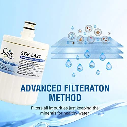 Swift Green Filters SGF-LA22 Compatible Refrigerator Water Filter 3-Pack | NSF Certified, Reduces Chlorine & Sediment, Made in USA thumbnail 4