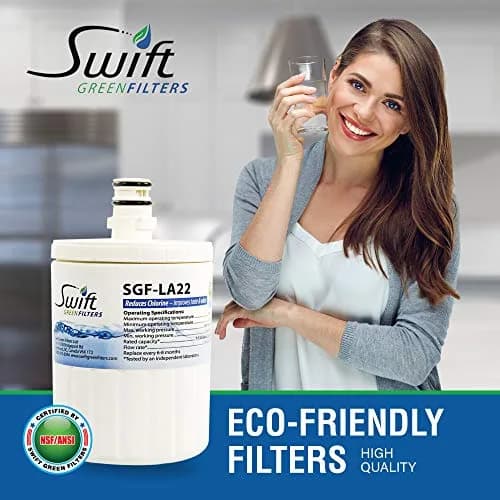 Swift Green Filters SGF-LA22 Compatible Refrigerator Water Filter 3-Pack | NSF Certified, Reduces Chlorine & Sediment, Made in USA thumbnail 6