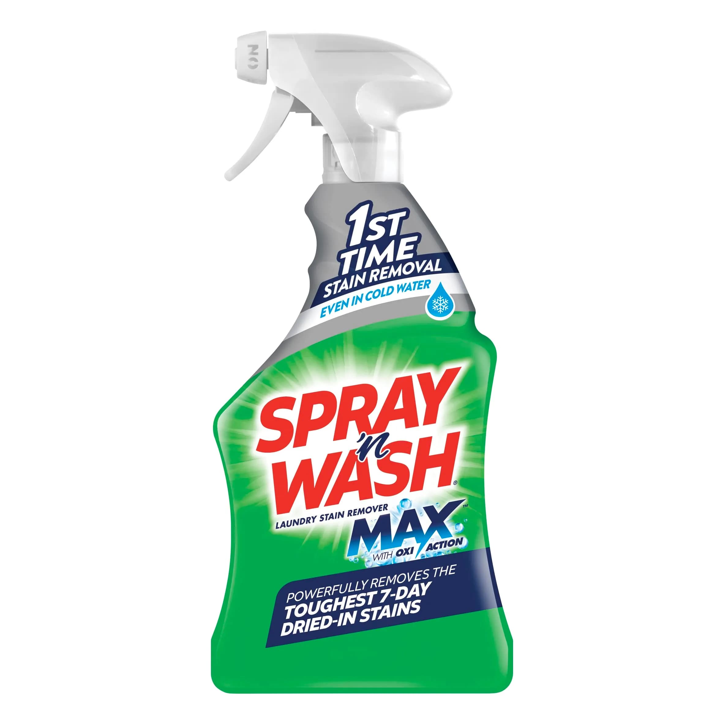 Spray 'n Wash Max Laundry Stain Remover Spray 473ml (16 Fl Oz) | Tough Stains, 1st Time Removal — Green, Red