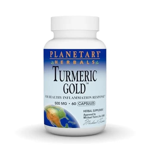Planetary Herbals Turmeric Gold 500mg | Supports Healthy Inflammation Response, 60 Capsules thumbnail 1