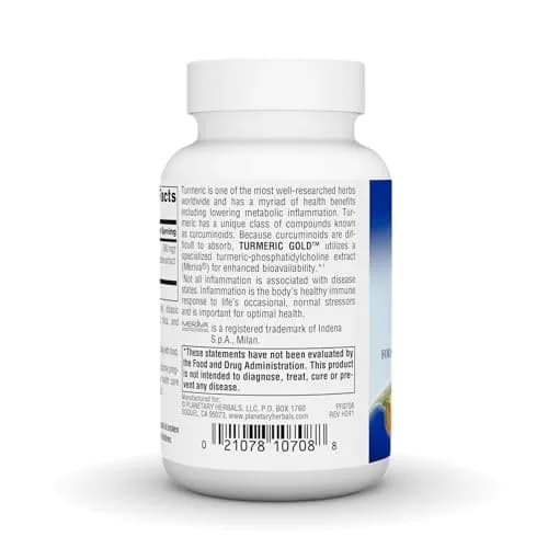 Planetary Herbals Turmeric Gold 500mg | Supports Healthy Inflammation Response, 60 Capsules thumbnail 4