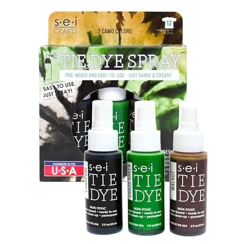 S·E·I Camo Tie Dye Kit 3 Pack | Pre-Mixed Spray Fabric Dye, Vibrant & Easy to Use (70-120 chars) thumbnail 1