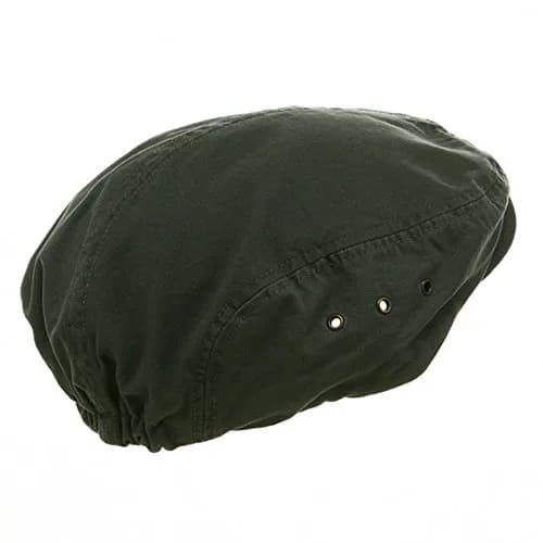 Mega Cap Washed Canvas Golfing Beret Ivy Ascot Cabbie Cap Dark Grey One Size | Classic Fit for All Seasons thumbnail 3