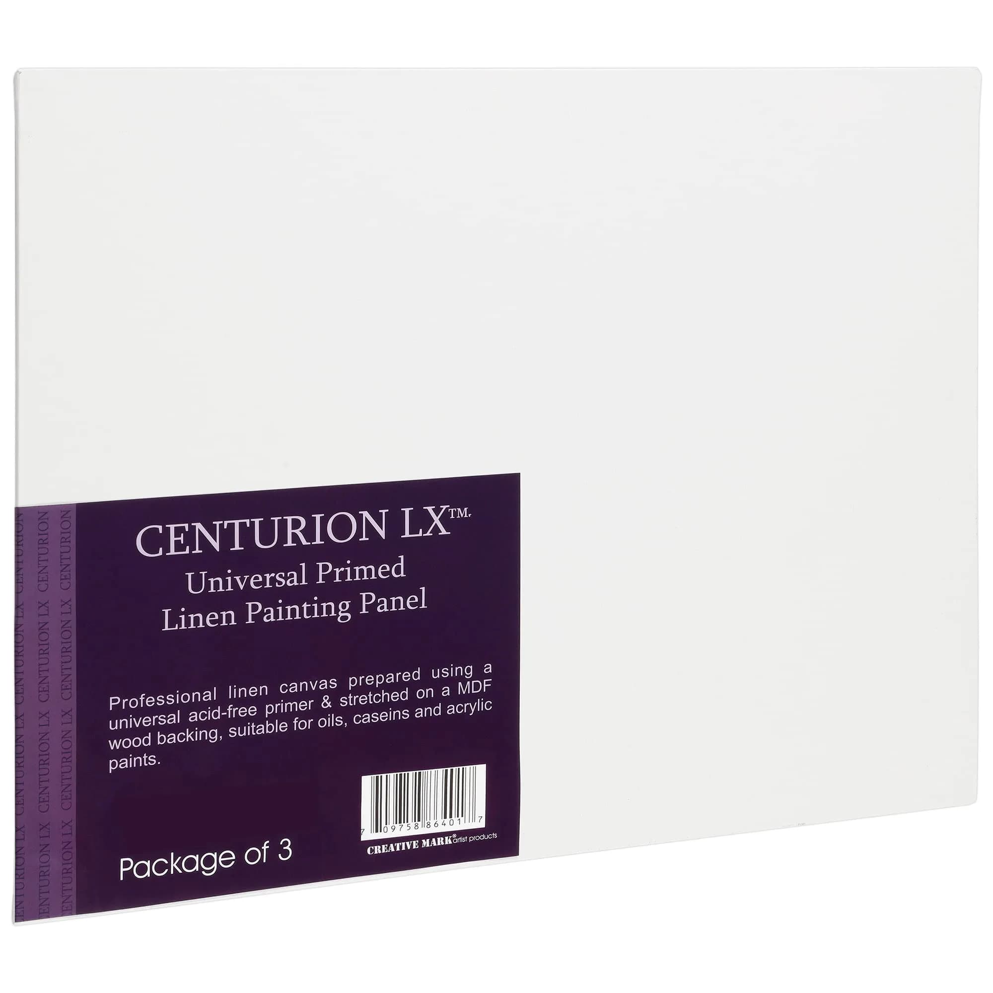 Centurion All-Media Primed Linen Panels 3x5 inches (7.6x12.7 cm) | Universally Primed for All Media — 16"x20"