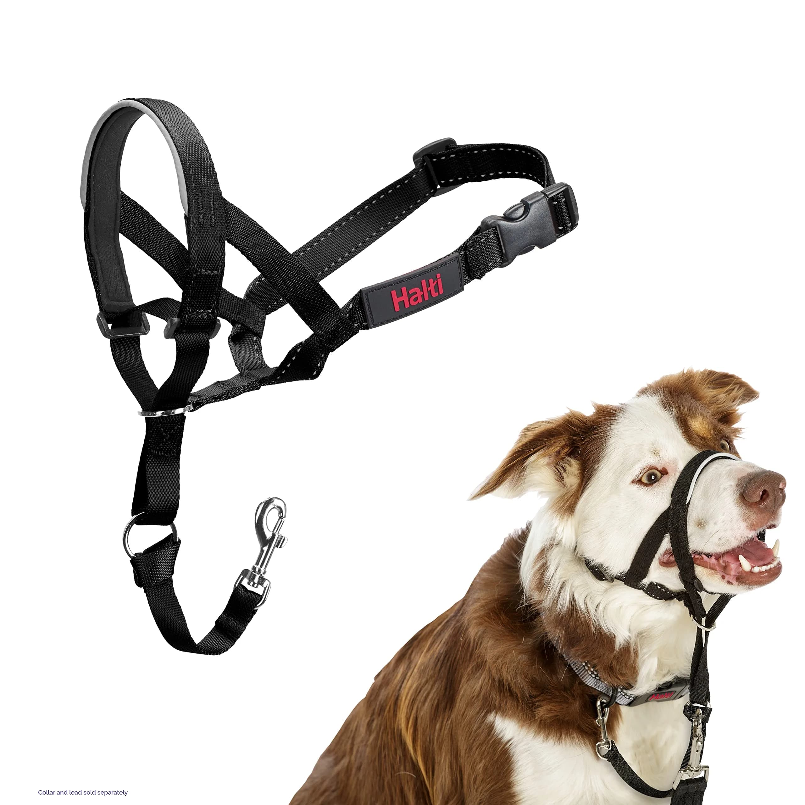Halti Headcollar Size 2 Black | Stops Dog Pulling on Leash