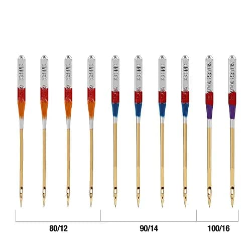 SINGER Titanium Universal Regular Point Machine Needles 80/11, 90/14, 100/16 (10-Count) | Durable Needles for Woven Fabrics thumbnail 2