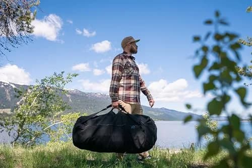 Stansport Zippered Canvas Deluxe Duffel Bag - Black (1230-20) 21" x 36" | Heavy Duty Travel Gear thumbnail 9