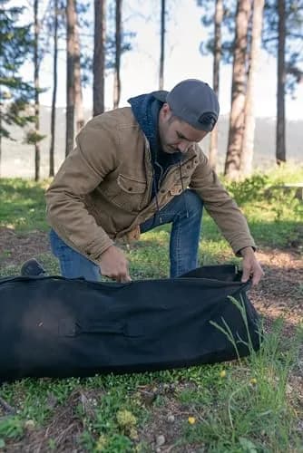 Stansport Zippered Canvas Deluxe Duffel Bag - Black (1237) | Heavy-Duty 22 oz. Cotton Canvas for Active Travel thumbnail 7