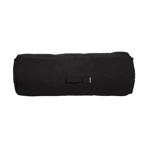 Stansport Zippered Canvas Deluxe Duffel Bag - Black (1237) | Heavy-Duty 22 oz. Cotton Canvas for Active Travel thumbnail 2