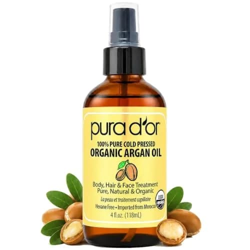 PURA D'OR USDA Organic Moroccan Argan Oil 118ml (4 Fl Oz) | Cold-Pressed Virgin Grade Treatment for Hair, Skin, Scalp & Nails thumbnail 1
