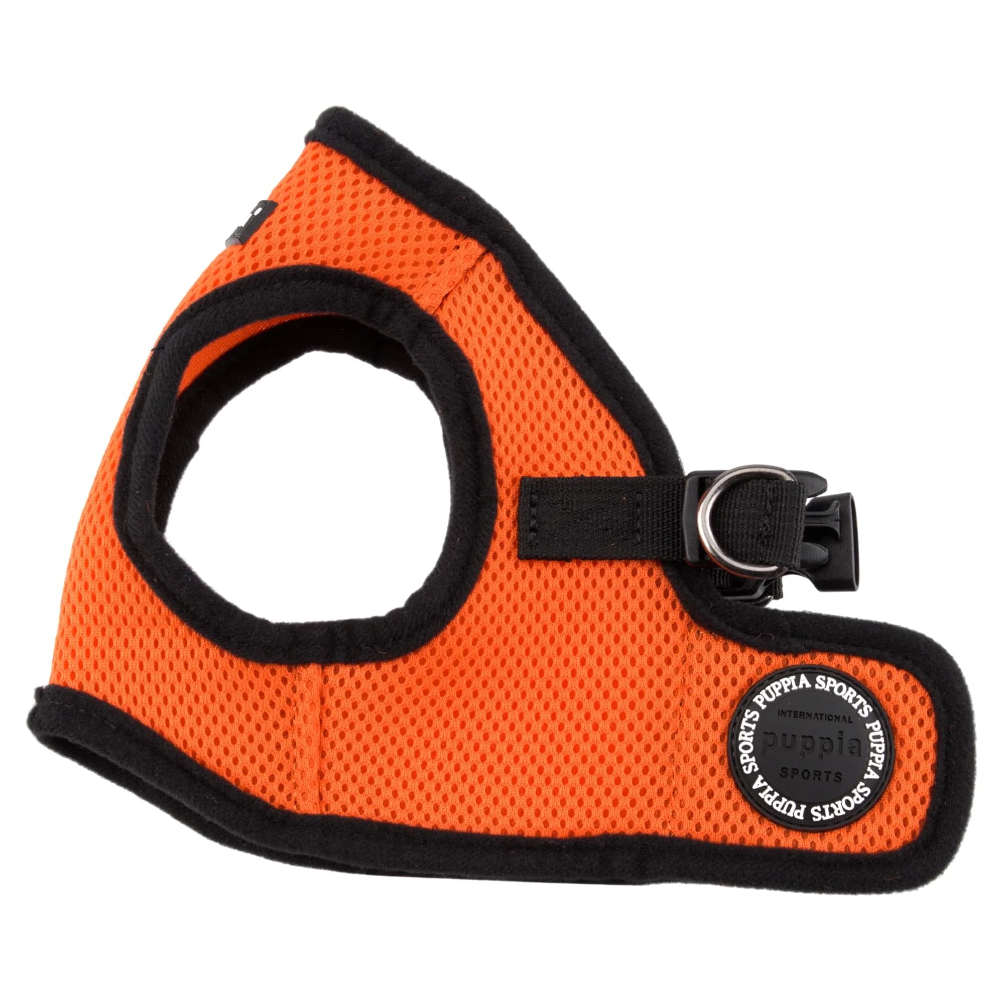 Puppia Soft Vest Harness Medium Orange | Adjustable Mesh Dog Harness for Comfort