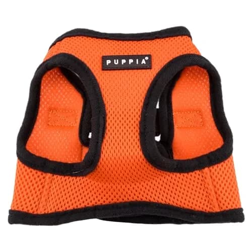 Puppia Soft Vest Harness Medium Orange | Adjustable Mesh Dog Harness for Comfort thumbnail 3