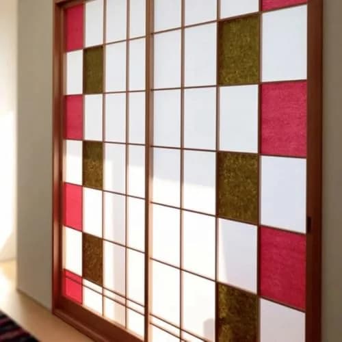 ONAO Shoji Paper Roll 28cm x 300cm (11" x 118") Bright Red | Japanese Washi Paper for Screens & Crafts thumbnail 3