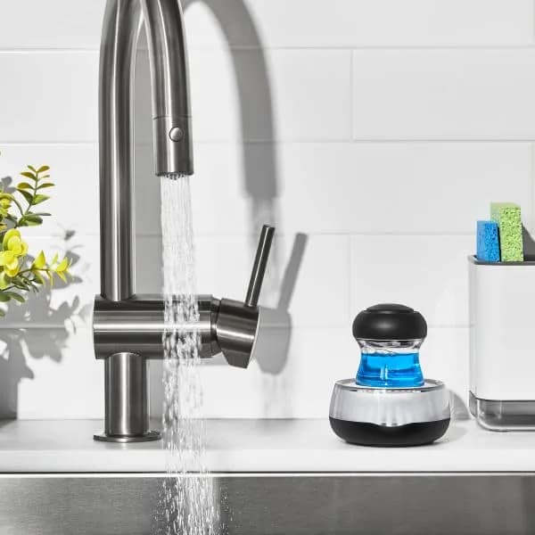 OXO Good Grips Soap Dispensing Palm Brush Storage Set | Easy Soap Dispensing for Kitchen Cleaning thumbnail 13