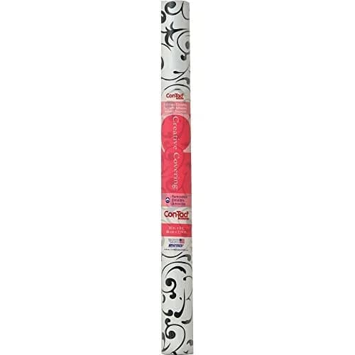 Con-Tact Brand Creative Covering Virtu Black Shelf Liner 28 cm (11 in) | Durable Vinyl Drawer Liner thumbnail 1