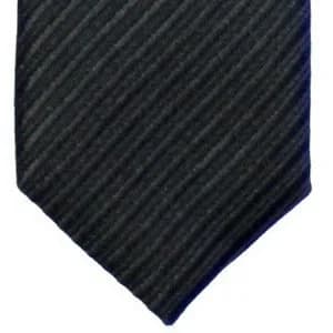 Retreez Skinny Tie with Stripe Textured - Black | 2 inch (5 cm) Width, 58 inch (148 cm) Length thumbnail 3