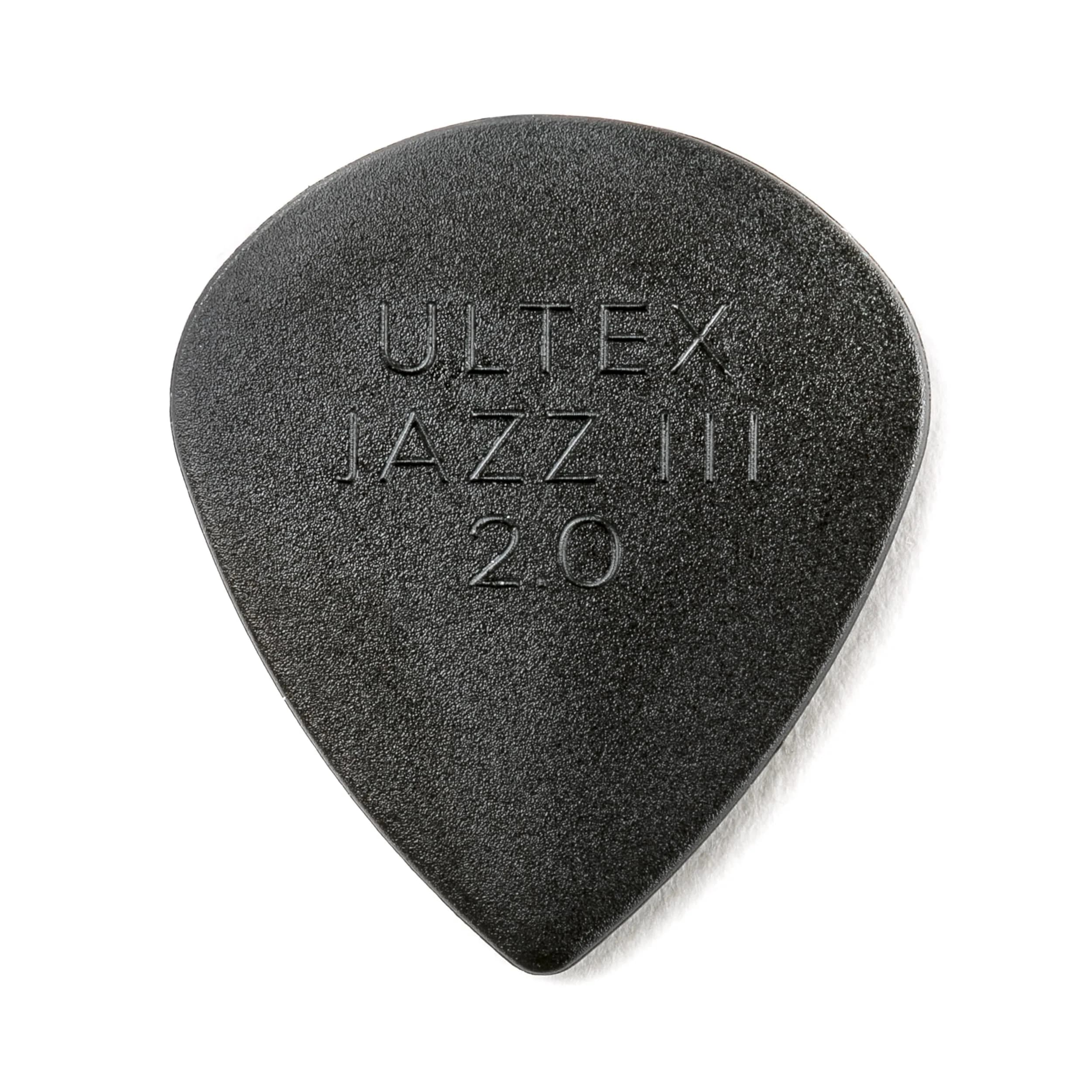 Jim Dunlop Ultex® Jazz III Pick 2.0MM | Durable, Sharp Attack, Lightweight for Guitarists
