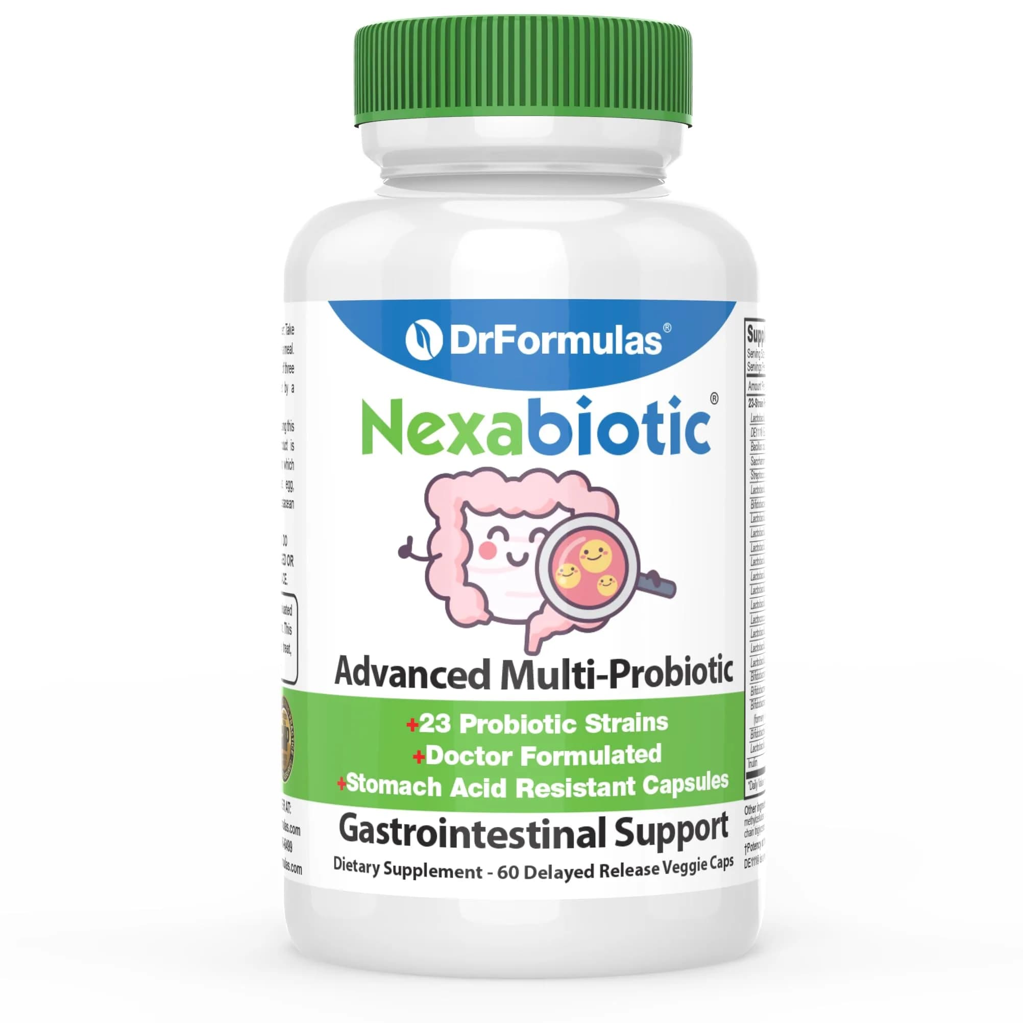 DrFormulas Nexabiotic Multi Probiotic 60 Count Capsules | 34.5 Billion CFUs for Digestive Health