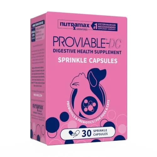 Nutramax Proviable Probiotics for Dogs & Cats Sprinkle Capsules 30 Count | Multi-Strain Gut Health Support thumbnail 1