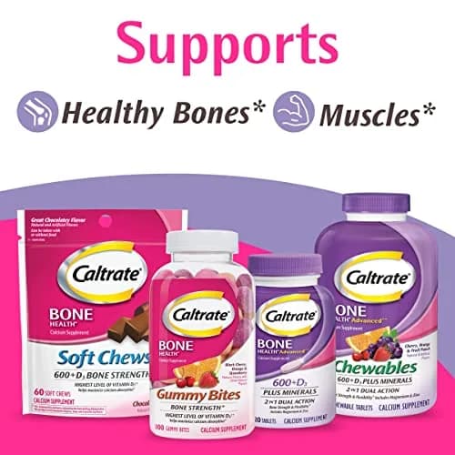 Caltrate Gummy Bites 600 Plus D3 Vitamin D and Calcium Supplement, 50 Count | Bone & Muscle Support with High Vitamin D3 thumbnail 7