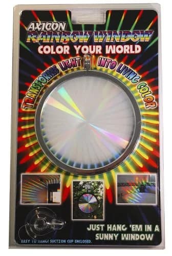 Rainbow Symphony Rainbow Window Suncatcher – Prism Light Catcher for Windows Creates Vibrant Rainbows – 4" Hanging Sun Catcher with Axicon Pattern and Bonus Decal – Made in USA thumbnail 6