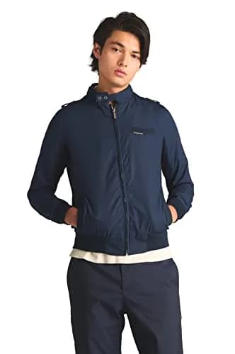Members Only Original Iconic Racer Jacket for Men (Navy, 2XL) | Slim Fit, Water Resistant, Year-Round Wear thumbnail 1